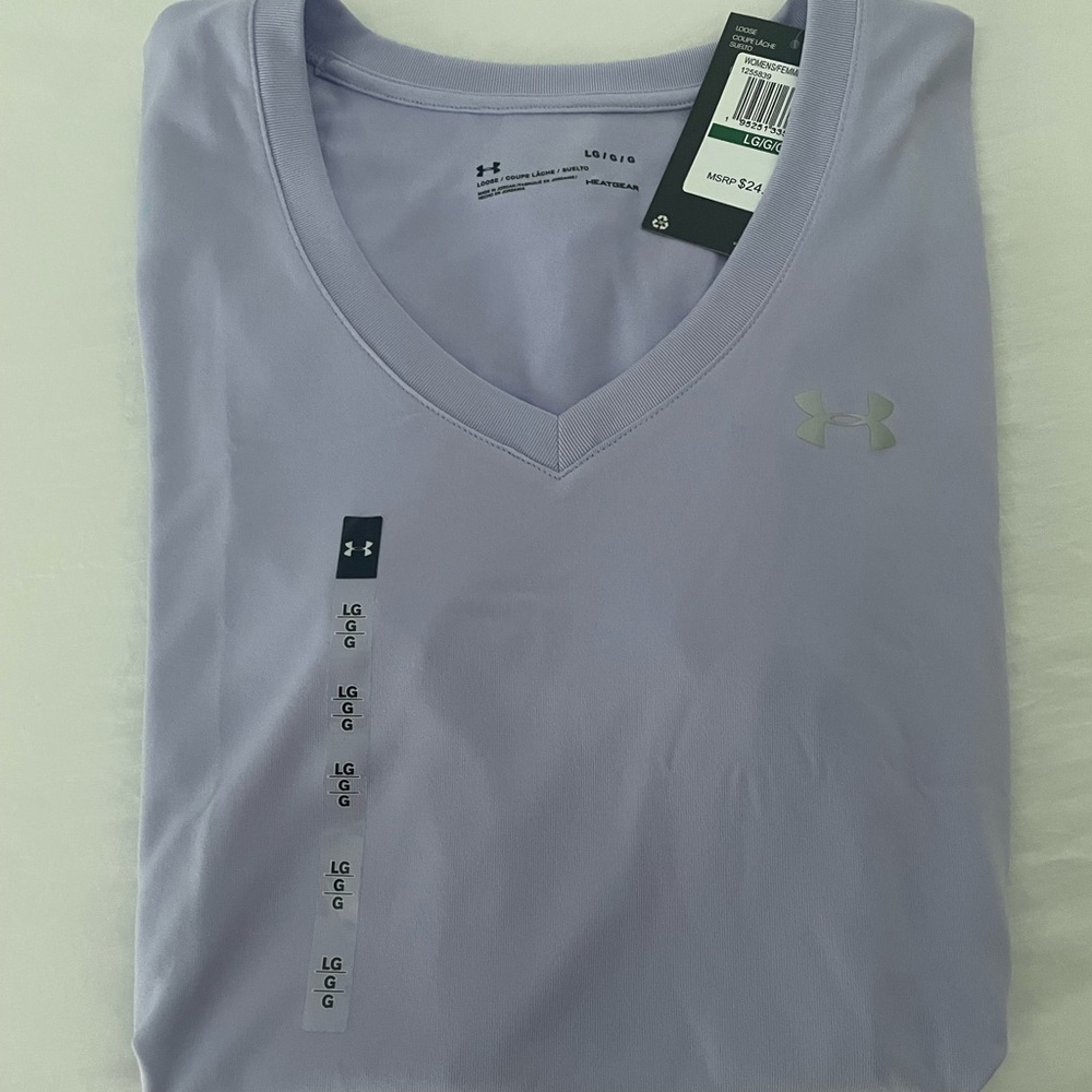 Under Armour Men's Lavender V-Neck Tee